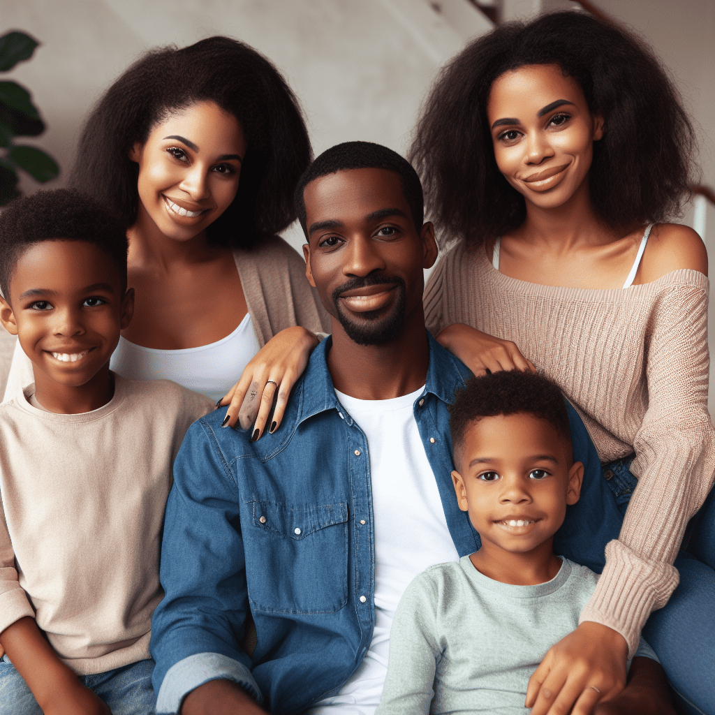 Black African Couple Family