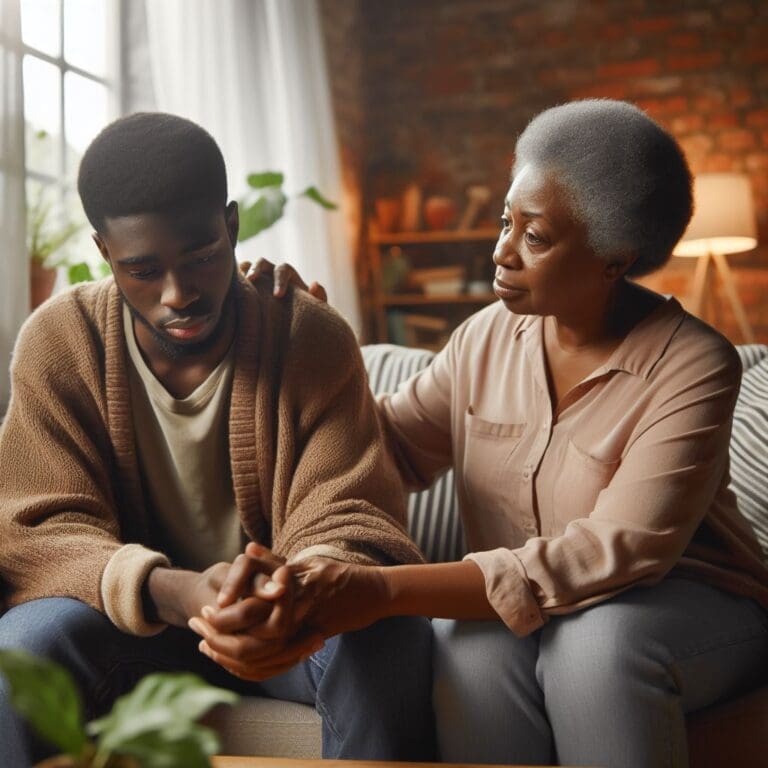 an elderly woman and a young guy- emotional intelligence