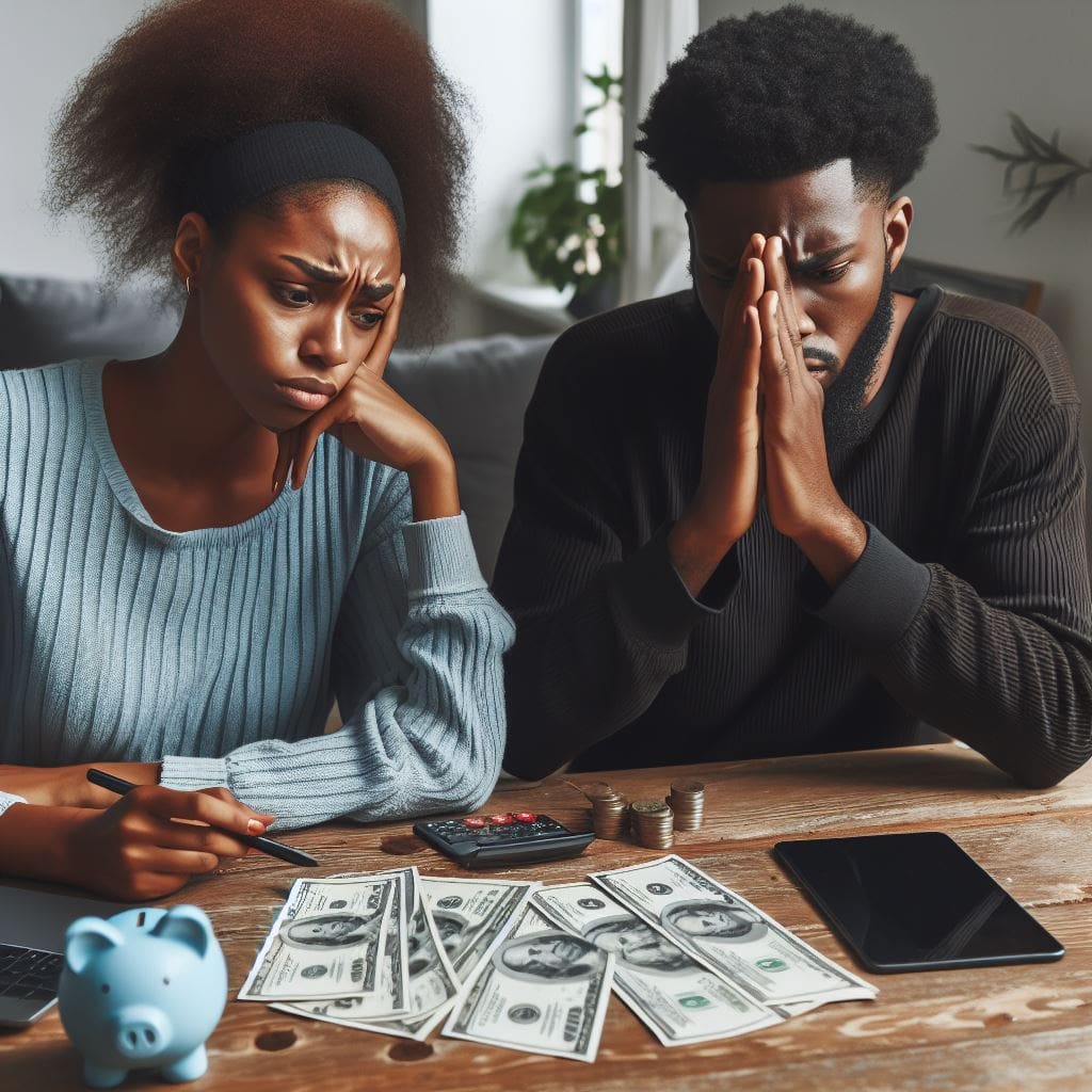 couple experiencing financial conflict in their relationship