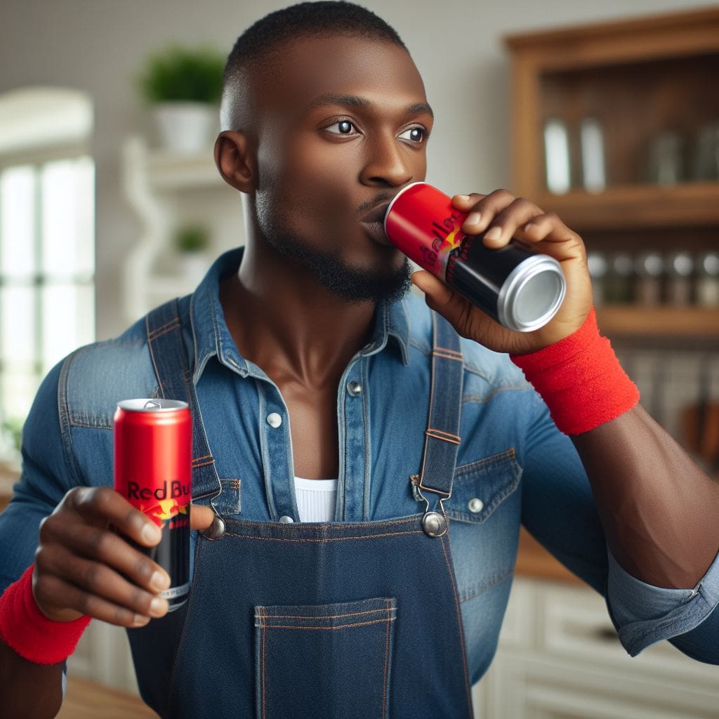 A young-man-consuming-energy-drinks