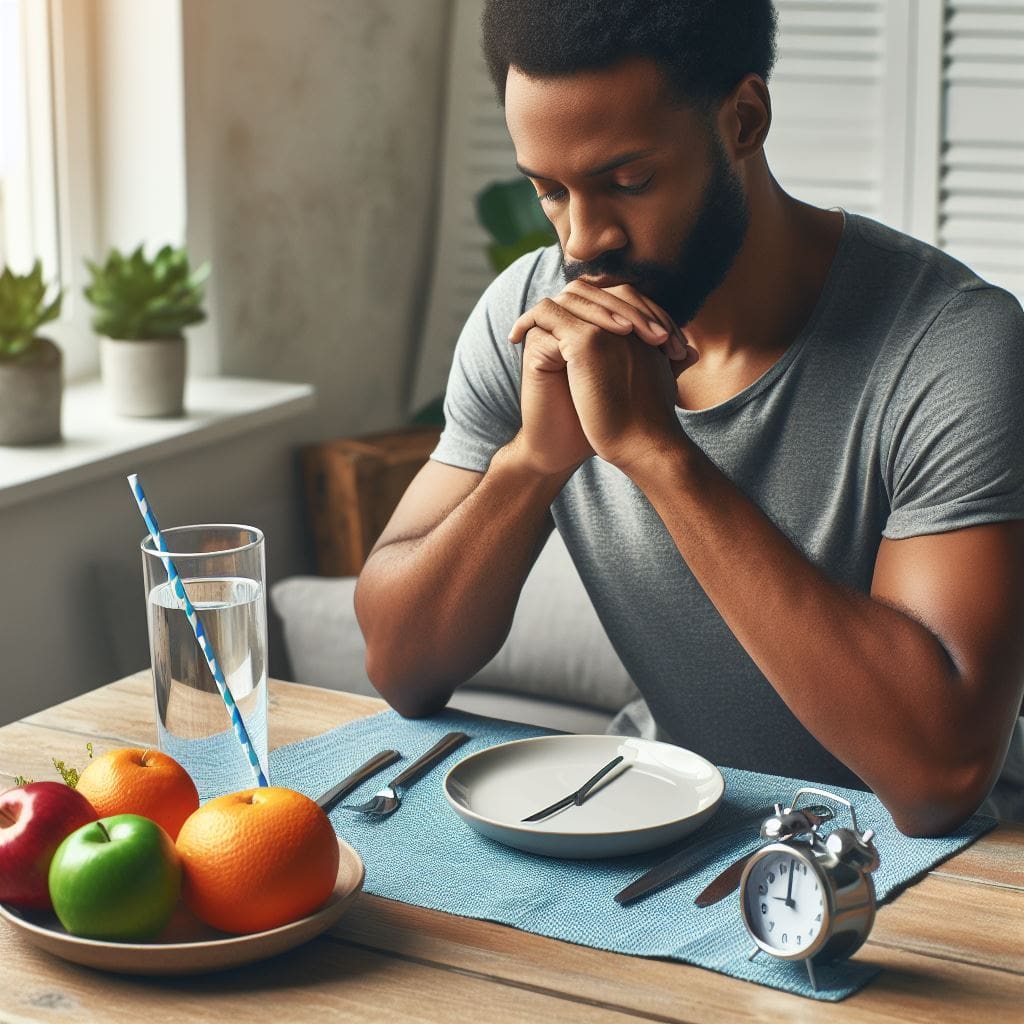 a-black-man-observing-Intermittent-fasting