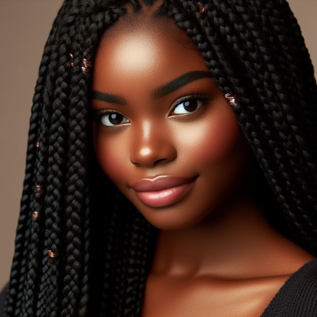 A-close-up-portrait-of-a-Black-woman-with-long-healthy-looking-box-braids