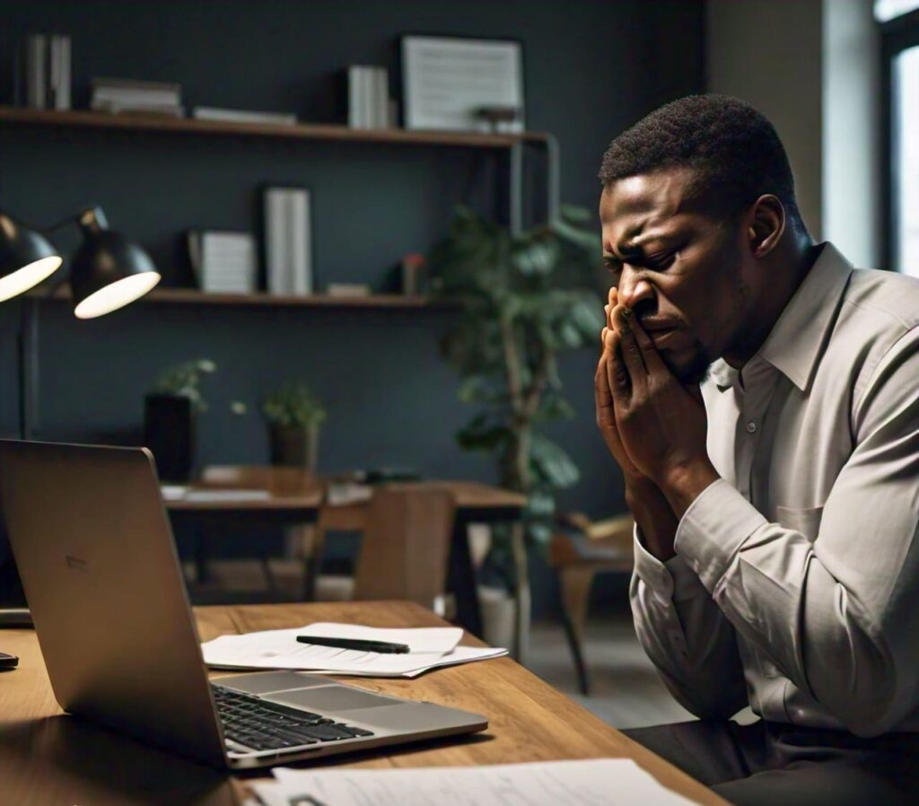 A Nigerian distracted from work due to severe toothache impact of pain