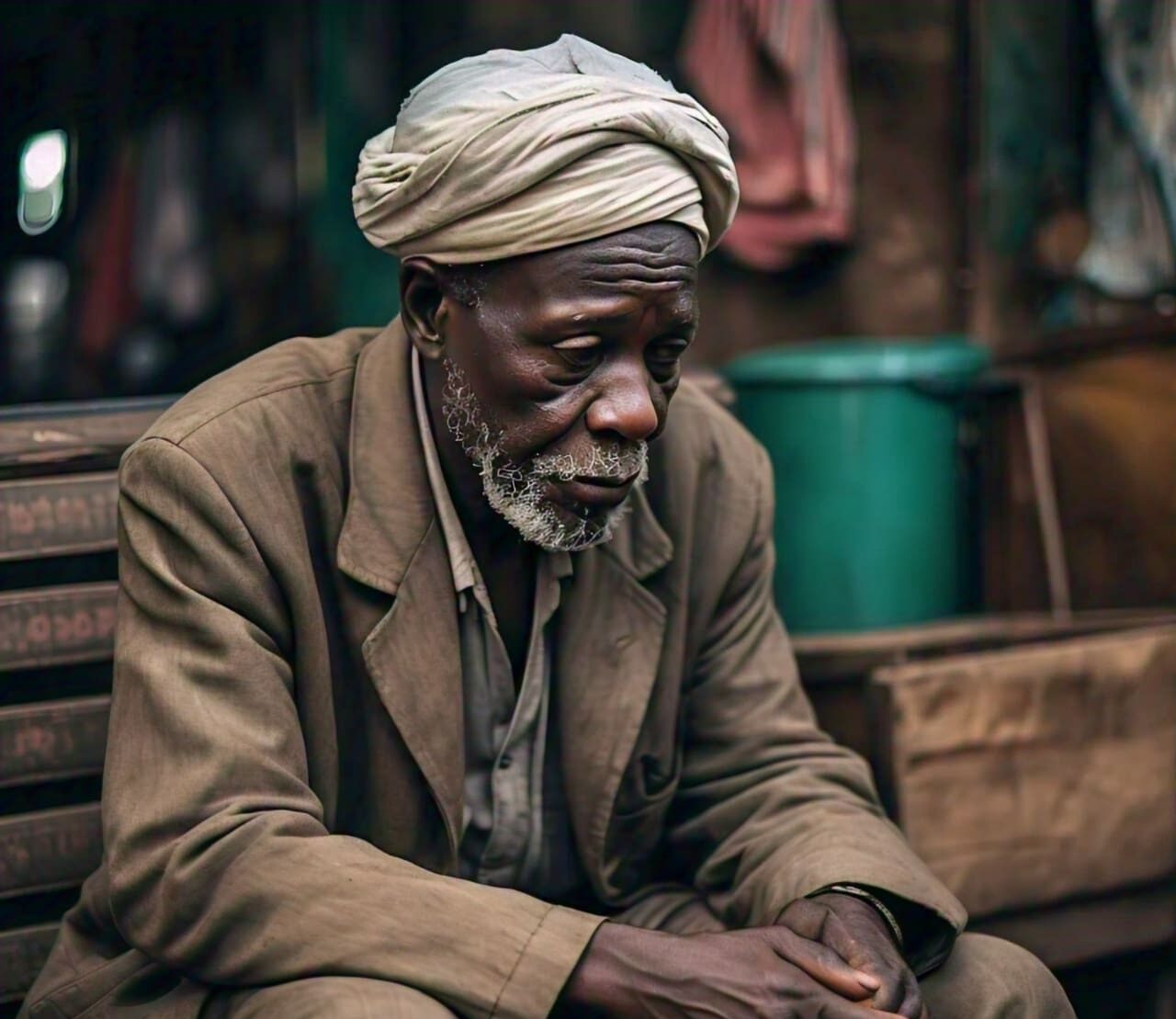 an old man that is sad and lonely- elderly abandonment