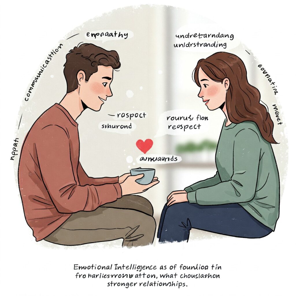 Couple showing emotional intelligence in relationship