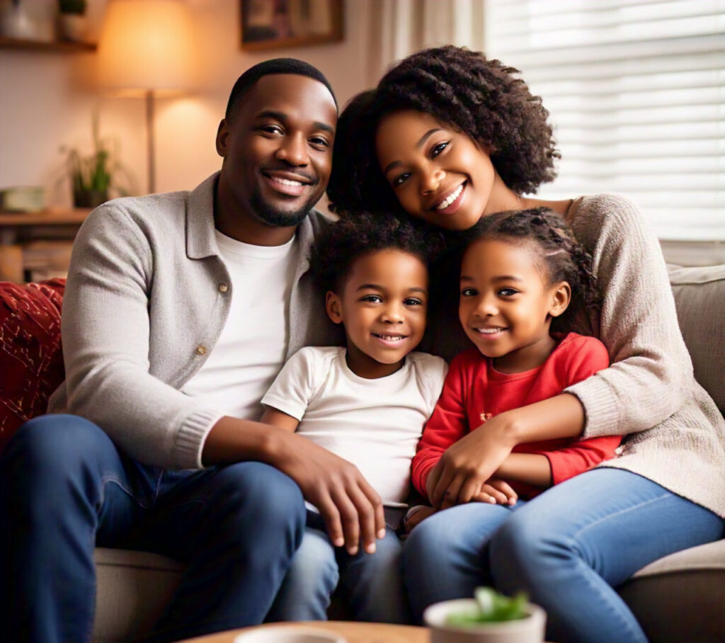 A family spending time together, emphasizing the importance of social connection for mental well-being