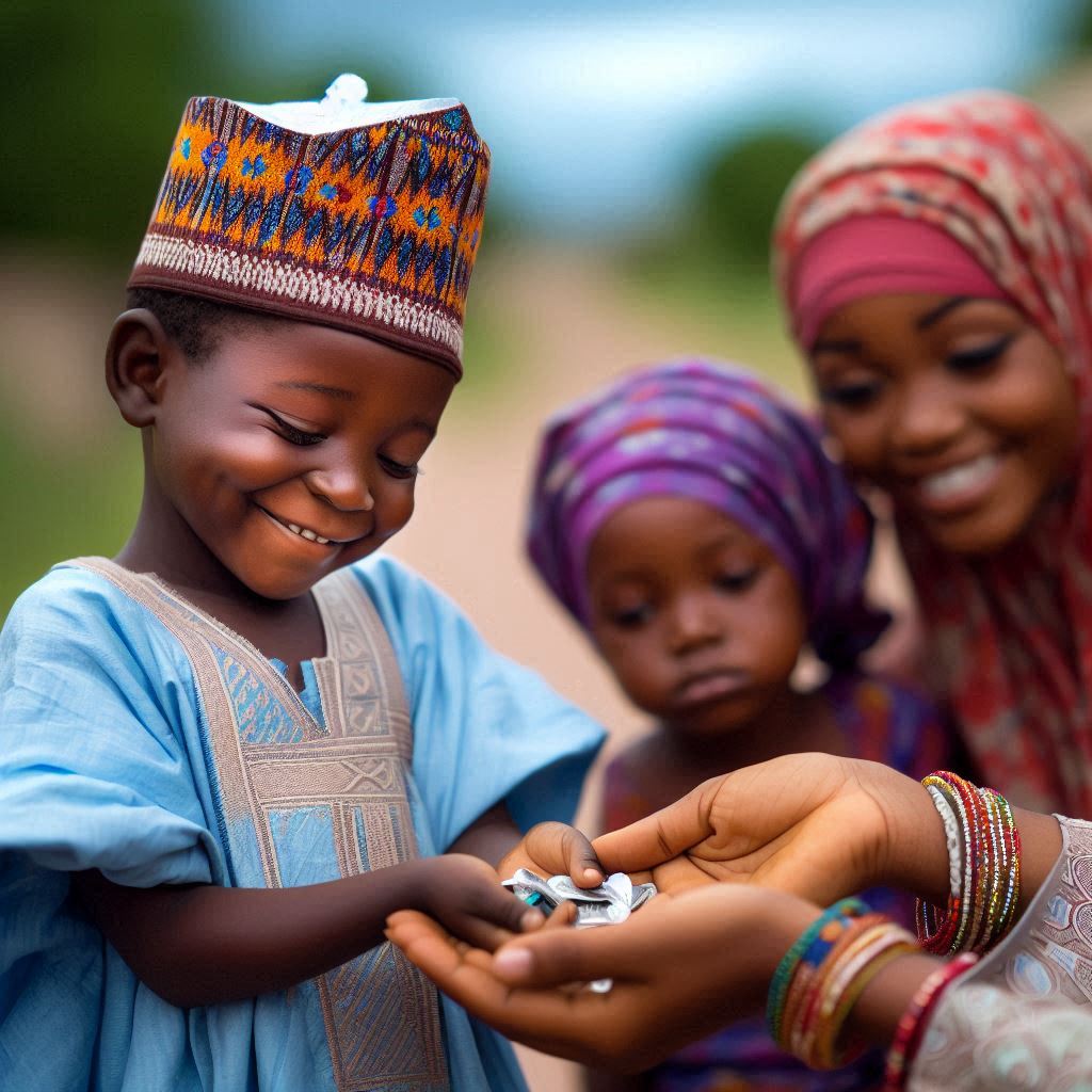 a child giving out his money- true kindness