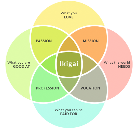 a diagram of ikigai