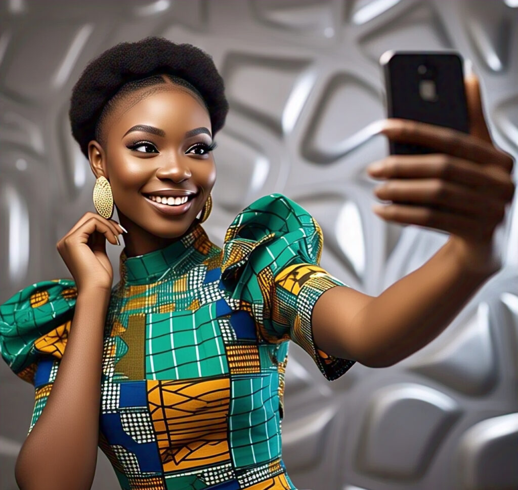 The Truth About Fake Perfection: How It Hurts Relationships and Your Well-Being 1 a lady with a phone- fake perfection