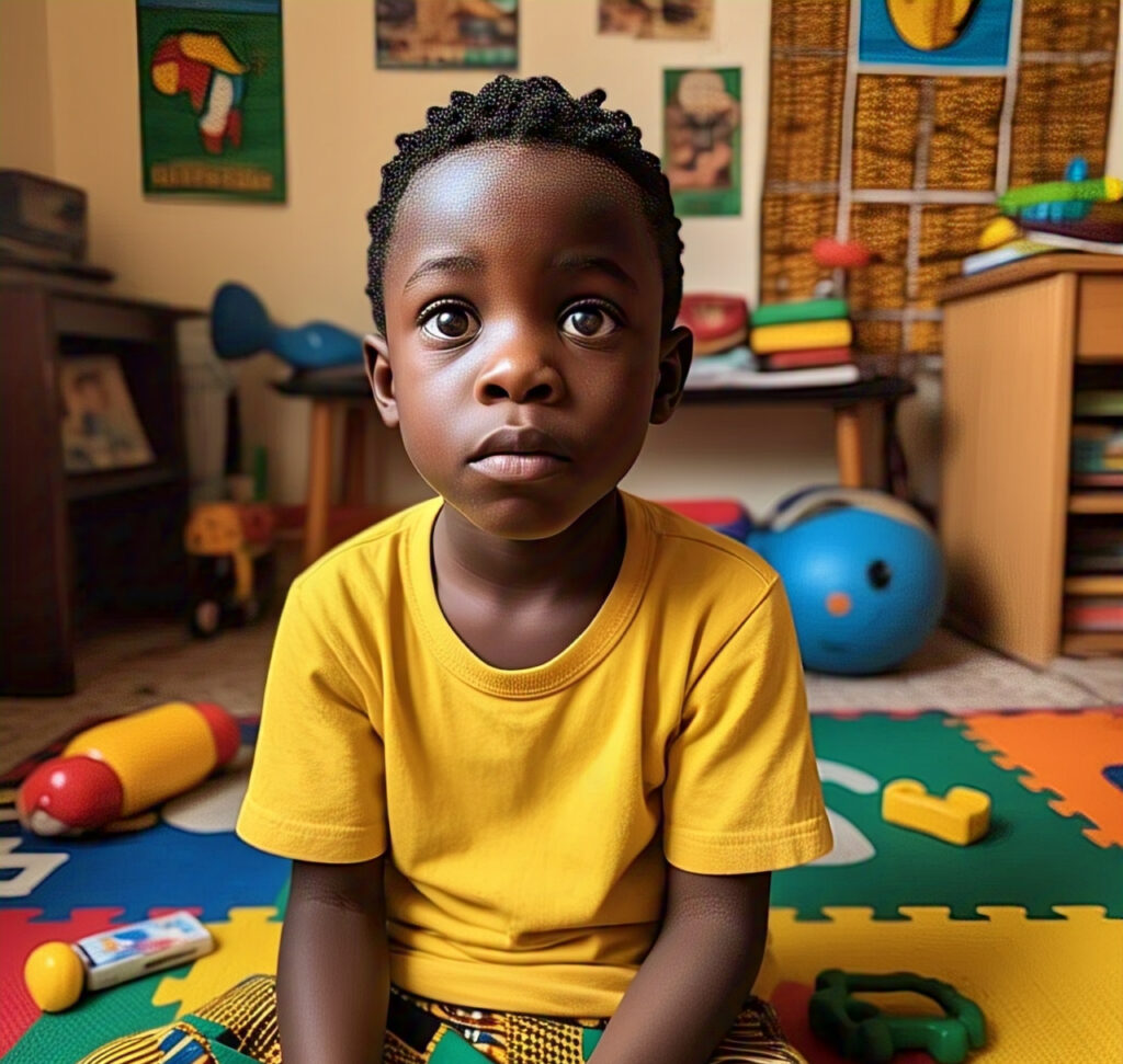 a boy sitting- fluency disorder
