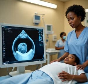 WELLbeing Magazine 21 a lady with a scan in the hospital- ectopic pregnancy